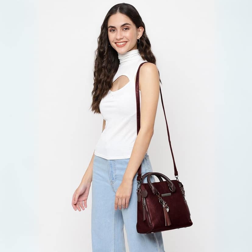 VISMIINTREND Stylish Sling Bag | Pu Leather Crossbody Satchel Bag | Women Handbag for Office | Travel | Daily Use | Detachable Adjustable Strap view 3