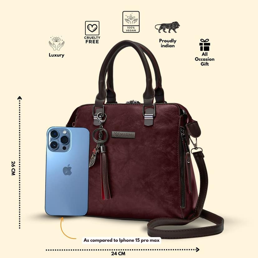 VISMIINTREND Stylish Sling Bag | Pu Leather Crossbody Satchel Bag | Women Handbag for Office | Travel | Daily Use | Detachable Adjustable Strap view 6