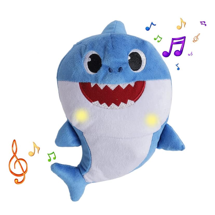 Baby Shark Plush Sing and Light up Plush Toy For Kids 1 Years and Above (Blue)