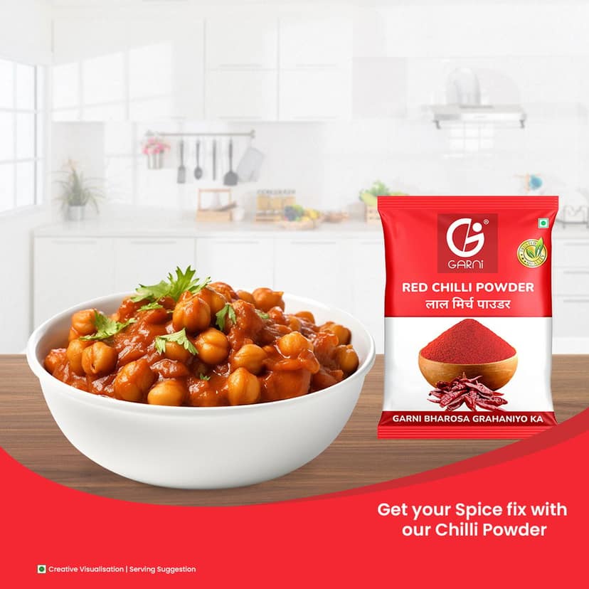 Garni Foods Triple Spice CTC Combo | Chilli Powder 200g | Turmeric Powder 200g | Coriander Powder 200g | Monthly Value Pack | 600g view 4