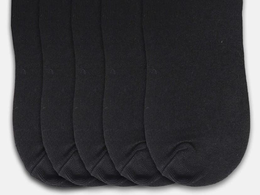 Kolor Fusion Men & Women Solid Black Low Cut Ankle Length Cotton Sneaker Socks (Pack Of 5) view 3
