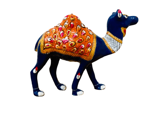 Camel With Metal Meenakari 5 Inch