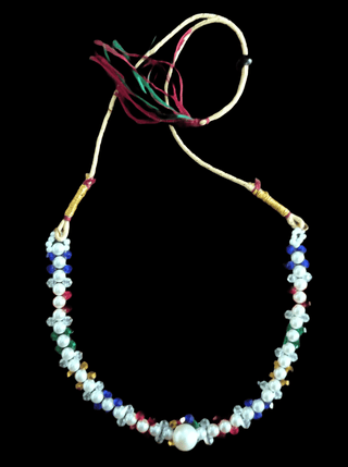 Pearl and Multicolor Beaded Necklace