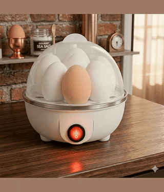 Electric Egg Boiler, Egg Poacher for Steaming, Cooking, Boiling & Frying, Egg Cooker (Blue, Multicolor, 7 Eggs)
