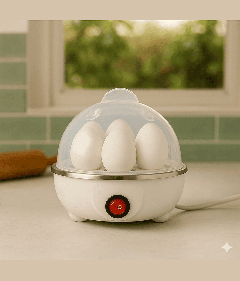Electric Egg Boiler, Egg Poacher for Steaming, Cooking, Boiling & Frying, Egg Cooker (Blue, Multicolor, 7 Eggs) view 2