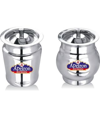 APEIRON GHEE POT Steel Food Container Set of 2 300 mL