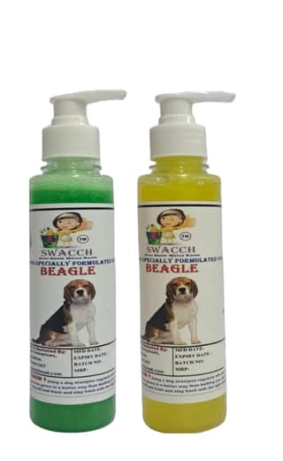 SWACCH Premium Shampoo for Beagle (200ML)(Combo Pack of 2) NEEM ALOVERA & Lemon