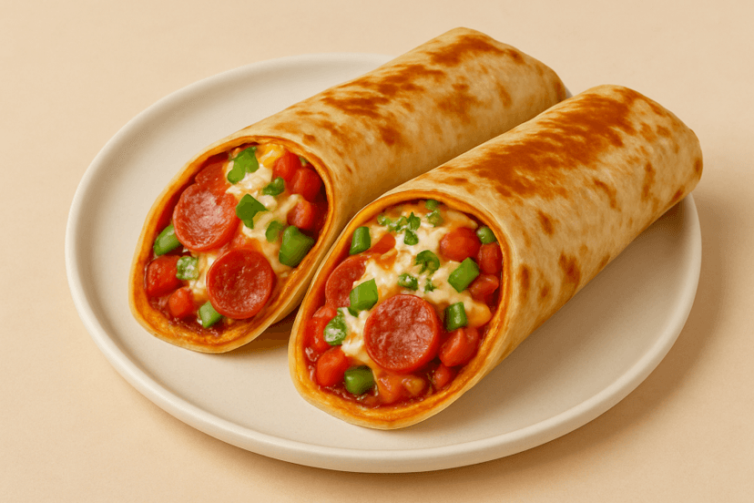 Pizza punch frankie wrap