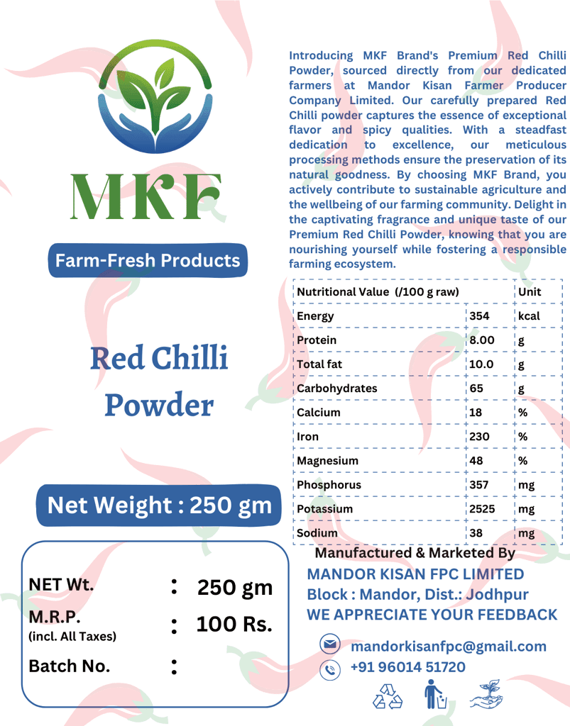 MKF - Premium Chilli Powder | 250 Gram view 3