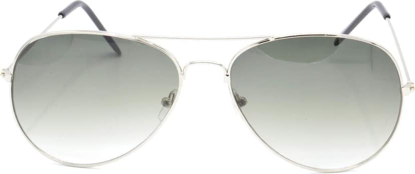 HRINKAR Unisex Pilot Sunglasses Silver & Golden Frame, Green & Brown Lens (Medium) - Pack of 2 view 2