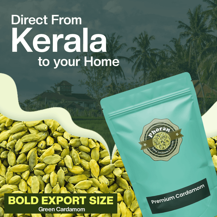 Buy Bold Green Cardamom Online India - Premium Elaichi | Phoran view 3