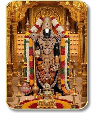 Livin'luxe Lord Venkateswara Tirupati Balaji MDF Wall Art with Table Top Stand