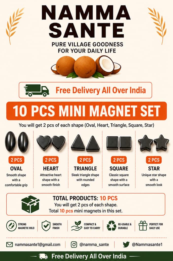 Mix Mini Magnet Set, Mini Shape Magnet Set, Metallic Mini Magnet, Magnetic Shape Mini Set, Multi Shape Mini Magnet 10piec view 3