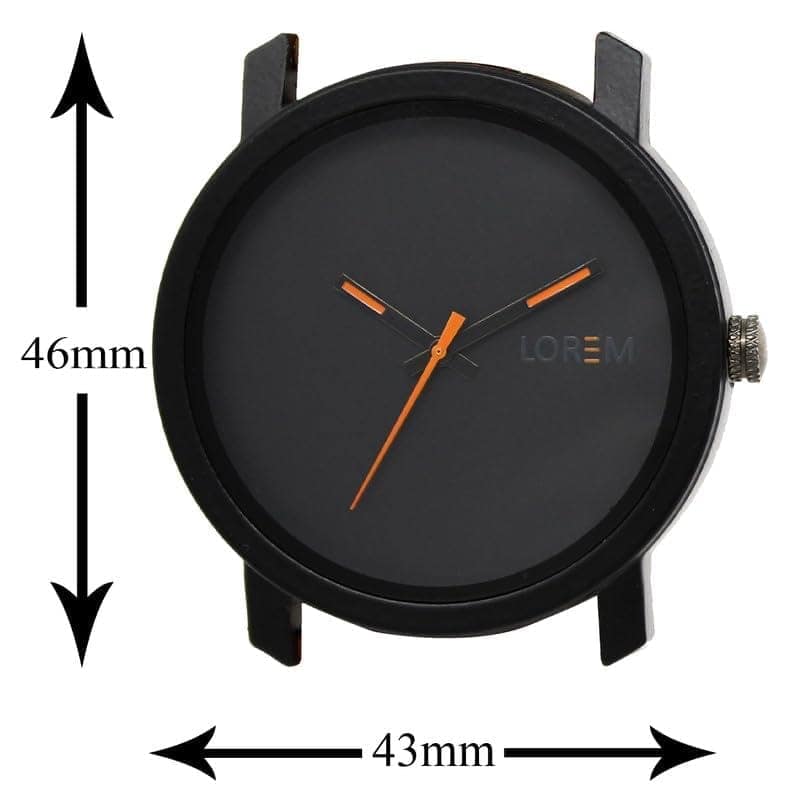 LOREM Black Plain Analog Watch for Men LR20-UF view 5