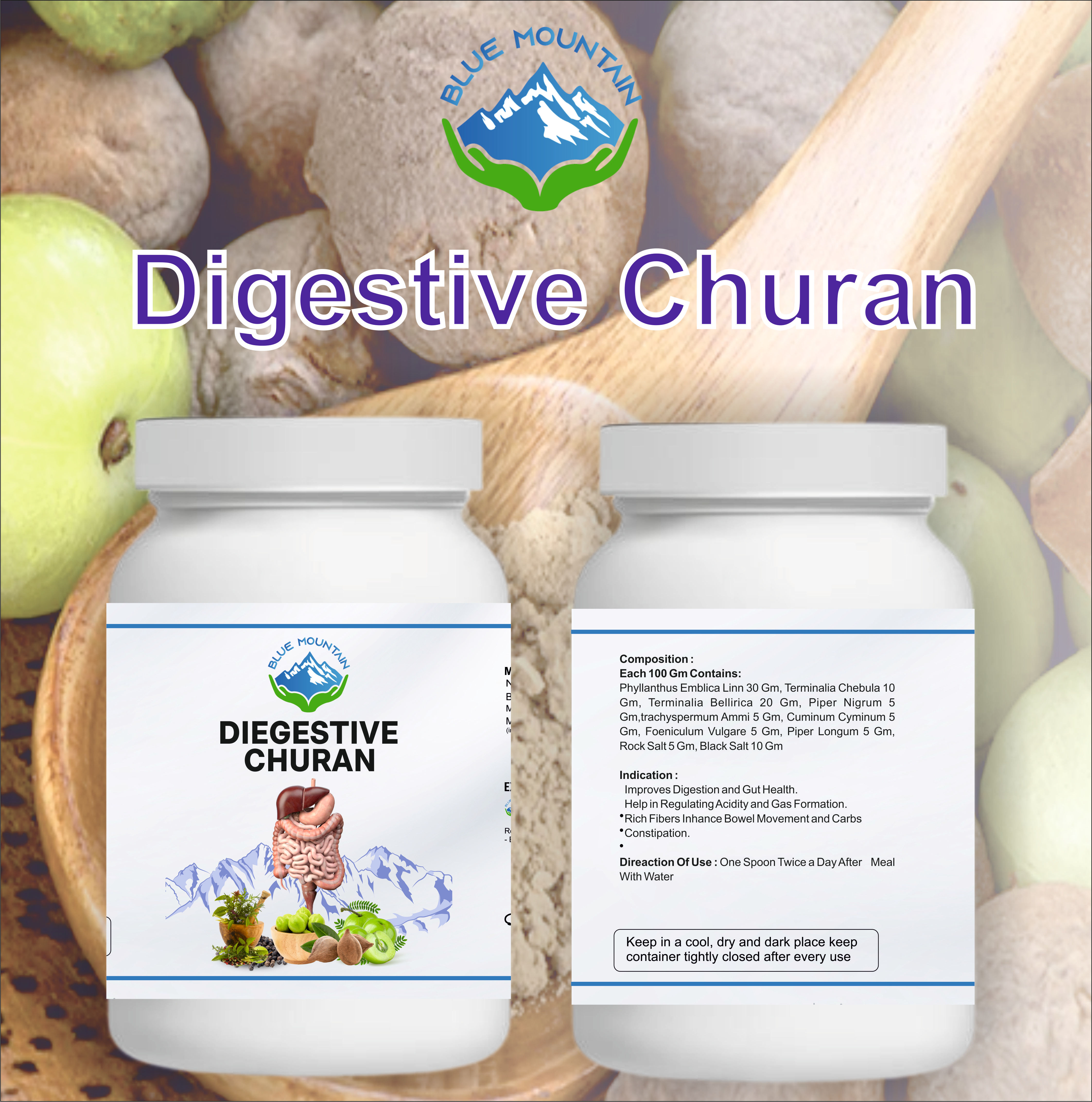 BLUE MOUNTAIN Digestive Powder, 250 gm view 2