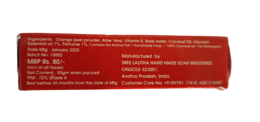 Natural Handmade Orange Peel Soap for Glowing & Refreshed Skin view 2