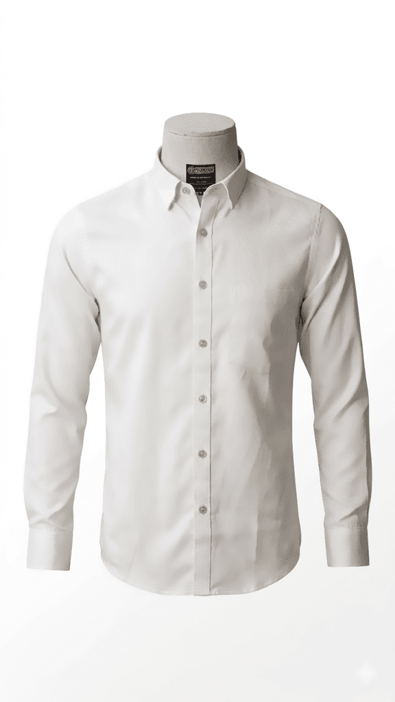 Scotics Plain Off-White Long Sleeve Formal Shirt