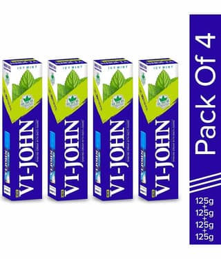 Vi-John Icy Mint Shaving Cream 125 g Pack of 4
