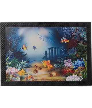 eCraftIndia Multicoloured 3D Sea Life View Framed UV Wall Art