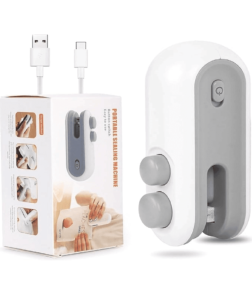 Portable Mini Sealing Machine,1 YEAR Warranty Handheld Packet Sealer for Food, Snacks, Chips, Fresh Storage, Plastic Bags Sealing Machine, (MULTI)