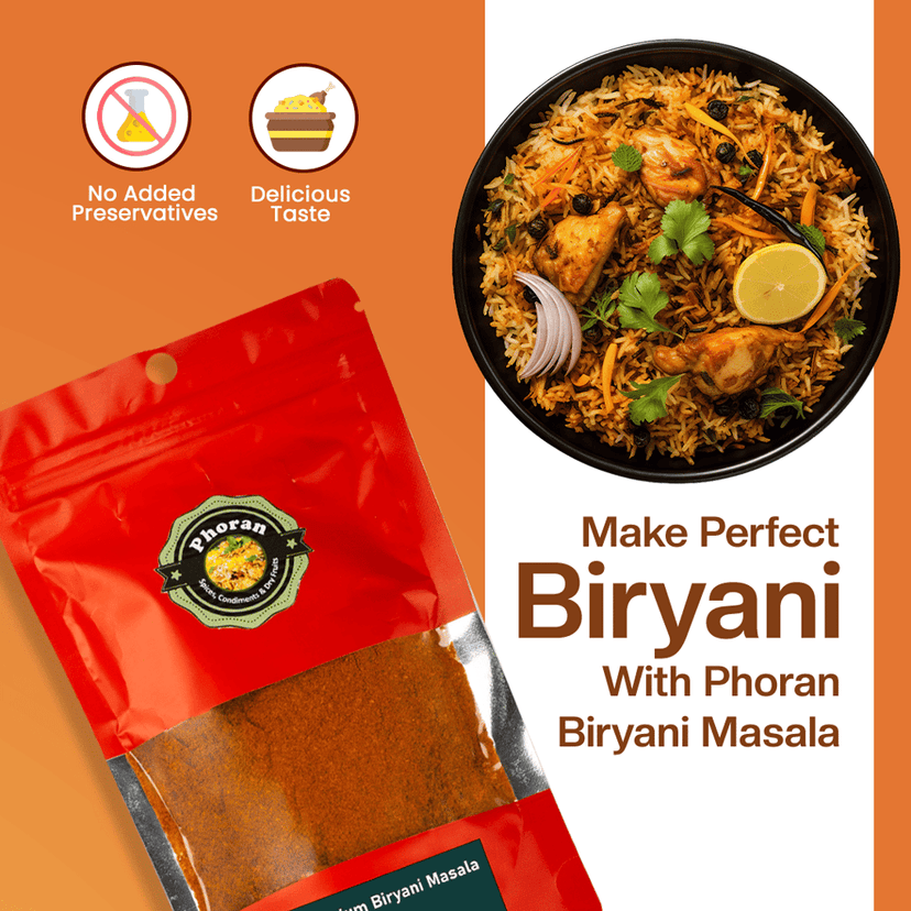 Buy Biryani Masala Online India - Hyderabadi Spice Blend | Phoran view 3