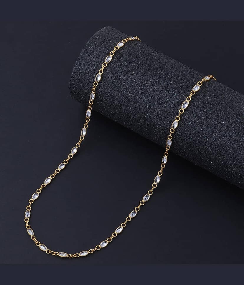 Silver Shine Gold Plated Chain ( Set of 1 ) view 2