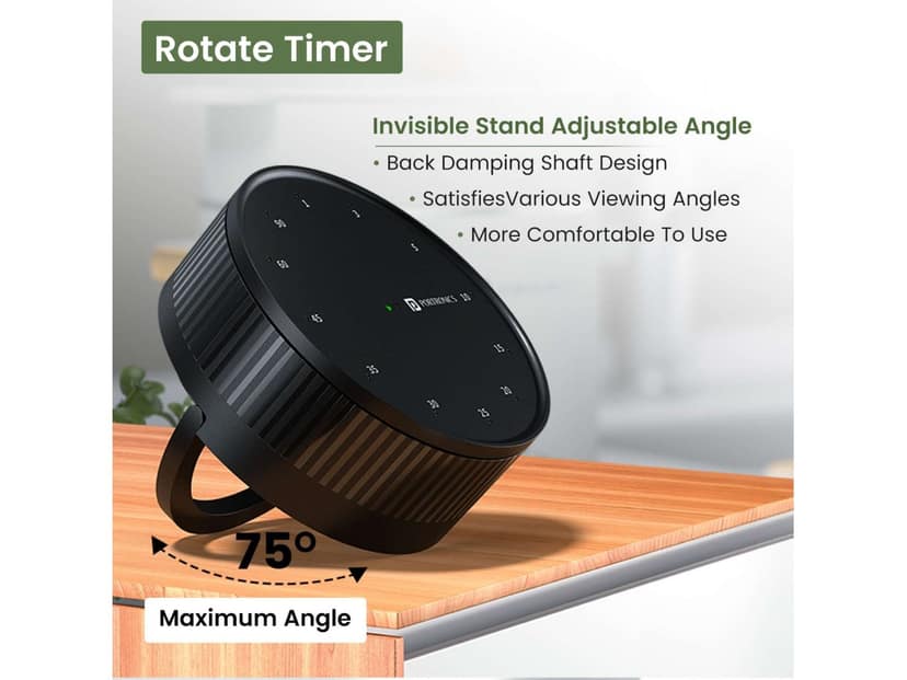 Timer Portronics Tixie 90 Minutes Countdown timer, Magnetic Attachment, LED Indicator, Auto Shutdown view 2