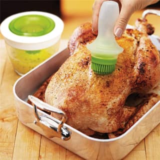 GLOWSERIE Leak-Proof Cooking Oil Jar with Detachable Silicone Brush