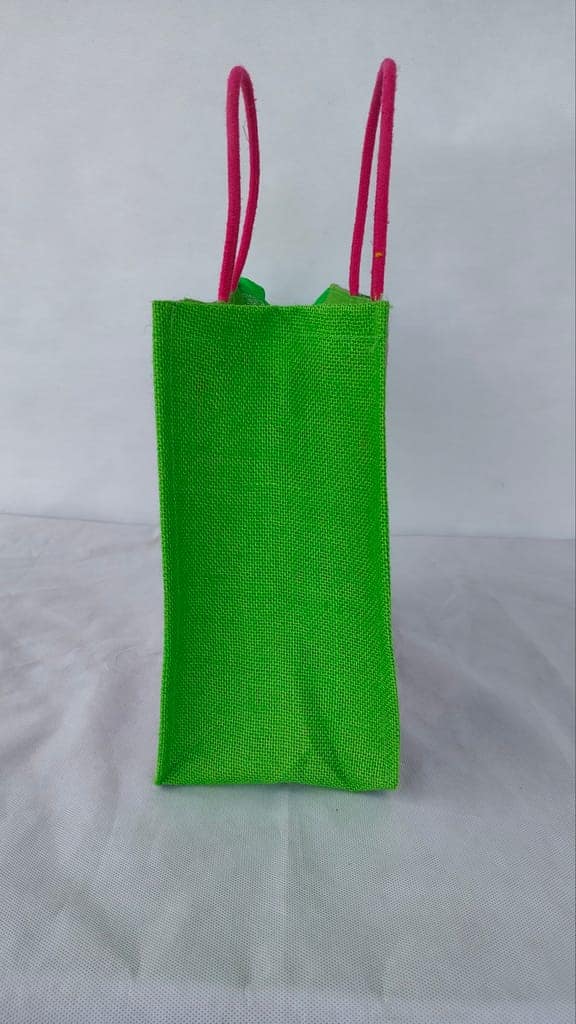 Handmade Floral Jute Sling Bag view 2