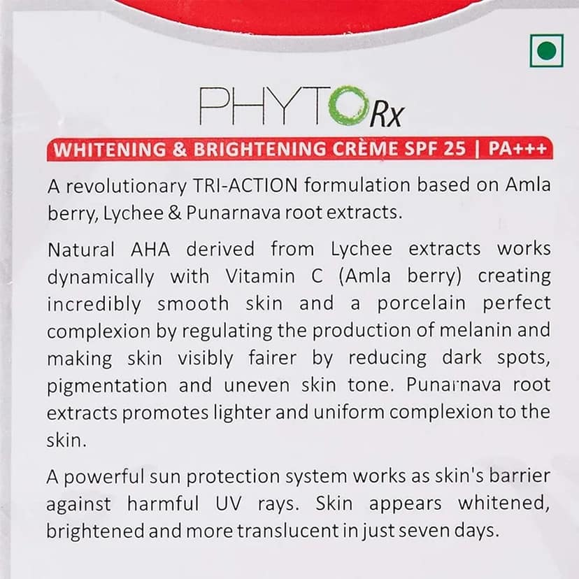 Lotus Professional Phyto-Rx Whitening & Brightening Creme SPF 25 PA+++ (50gm) view 4