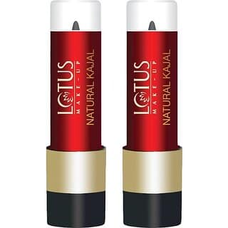 Lotus Make-Up Natural Kajal (Pack Of 2) (Black, 4 G)