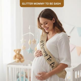Glitter Mommy to be Sash