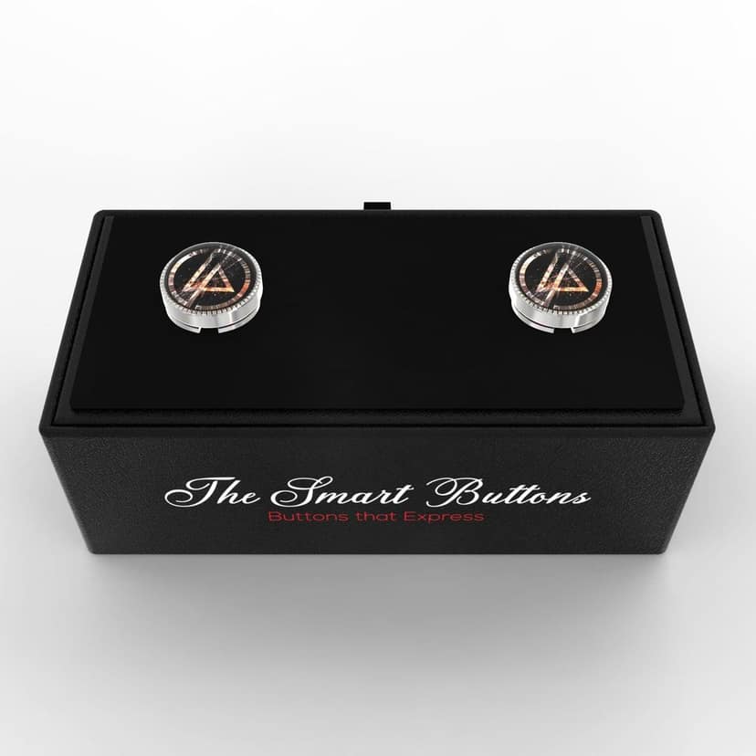 The Smart Buttons - Shirt Button Cover Cufflinks for Men - Linkin Park Style view 3