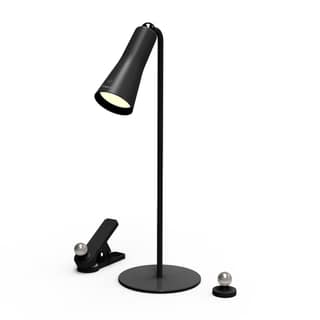 Table Lamp for Study with Multiple Attachments Desk Lamps For Students 4 in 1 Rechargeable Desk Light with Powerful Neodymium Magnets & Adjustable Brightness Reading Lamp USB C Charging (Magneto) (Black)