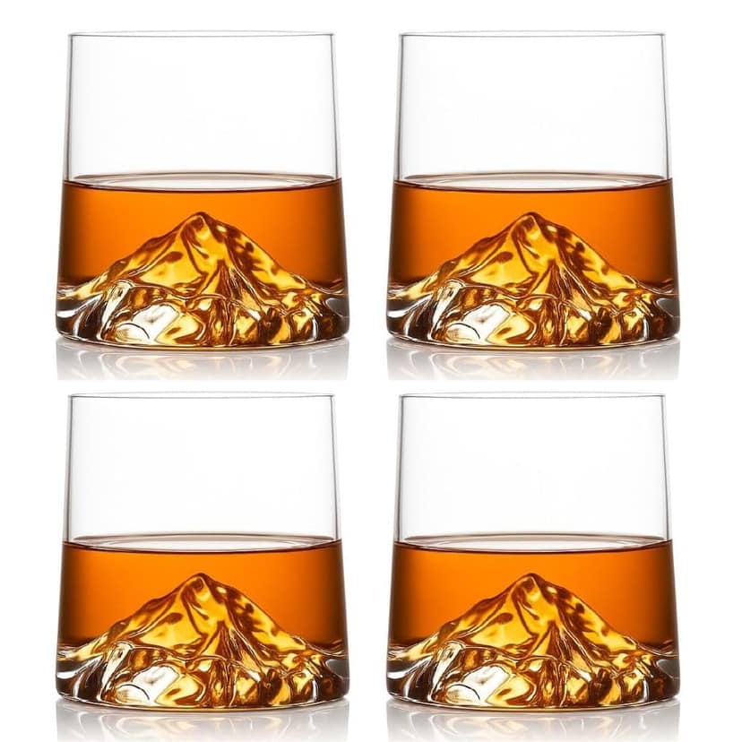 Mount Everest 3D Whiskey Glass | 230 ML | Unique Crystal Bourbon Glass for Whiskey Lovers | Perfect for Whisky, Juice, Water, Liquor, Scotch, Cocktail Mug