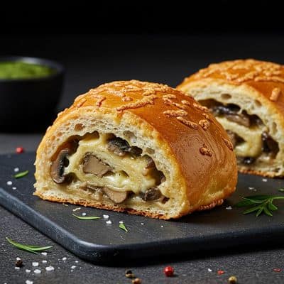 Mushroom Cheese Roll