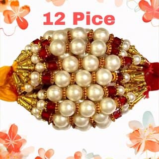 (Pack of 12) CHARKEE Fancy 12 Bhaiya Bhabhi Rakhi (Multicolour)