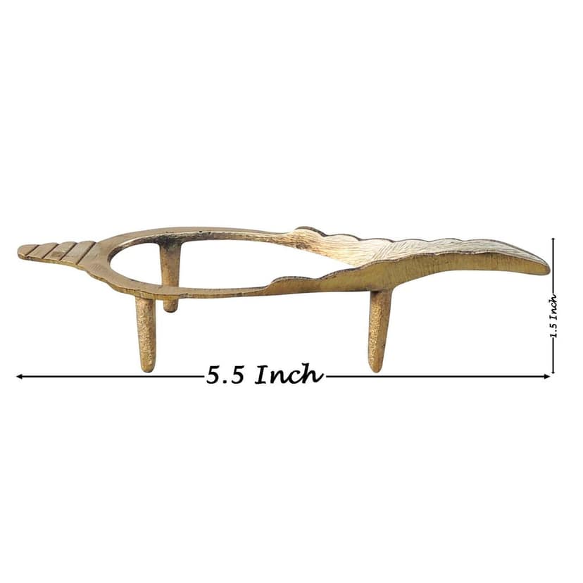 Brass Konch, Shankh Stand, Length : 5.5 Inch (ZMAS555 G) view 2