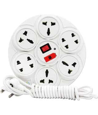 Madhram 8 Socket Extension Board With Fuse & Master Switch(2.5 Mt wire length)