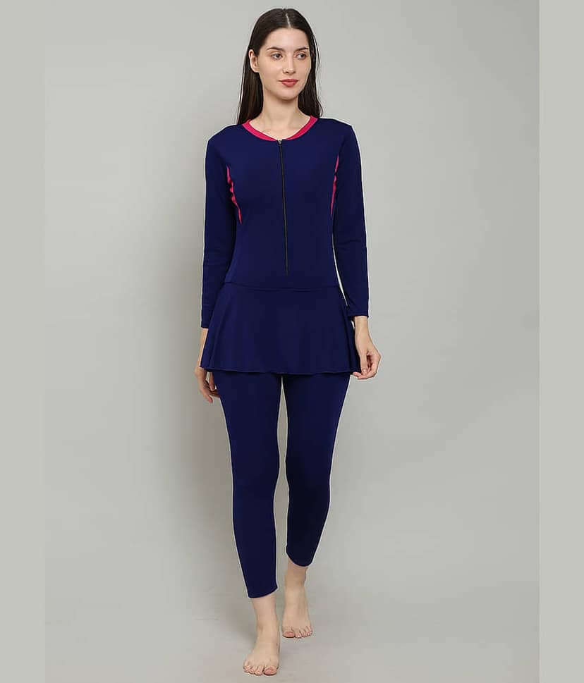 MEGASKA Blue One Piece Swimming Costume