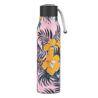 Borosil Hydra Aquasoul Tropical 600 ml Stainless Steel Water Bottle | Double Wall Vacuum Insulated Flask, Leakproof, Wide Mouth with Strap | 12 Hours Hot & Cold