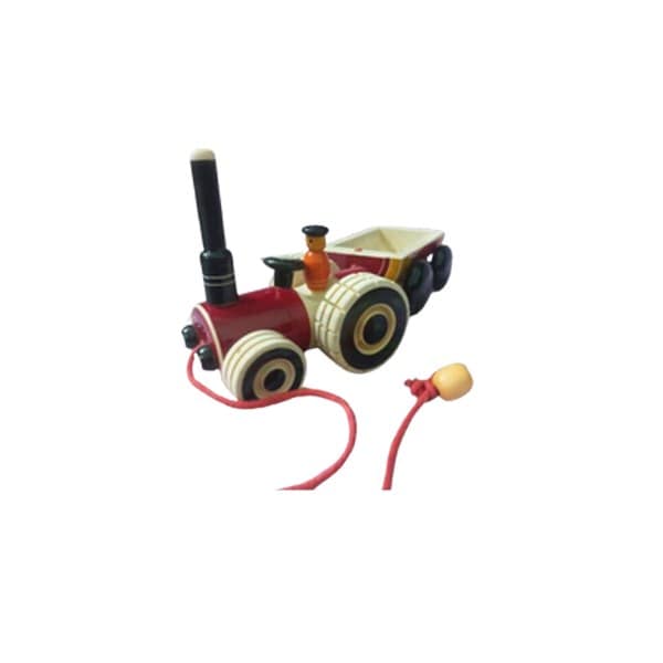 Wooden Tractor with Trailer