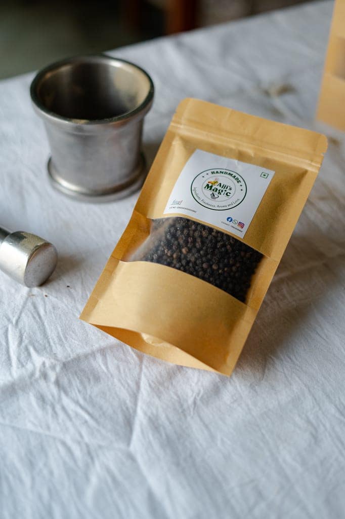Ajji's Magic 100% Natural Black Pepper/ Kali MIrch/ Nalla Miriyalu Bold view 4