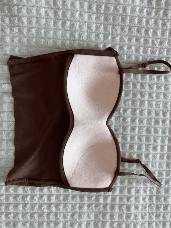 Solid Bra Padded Cami Bra Top view 3