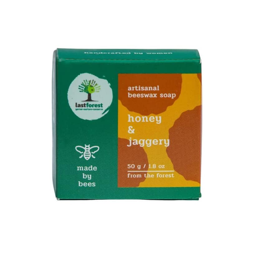 Last Forest Artisanal, Handcrafted, Handmade, Natural 'Pebbles' Beeswax Soap, Honey & Jaggery, 50g - 100% Natural Ingredients, Moisturizing, Natural Beeswax, Bathing Soap for Men and Women view 4