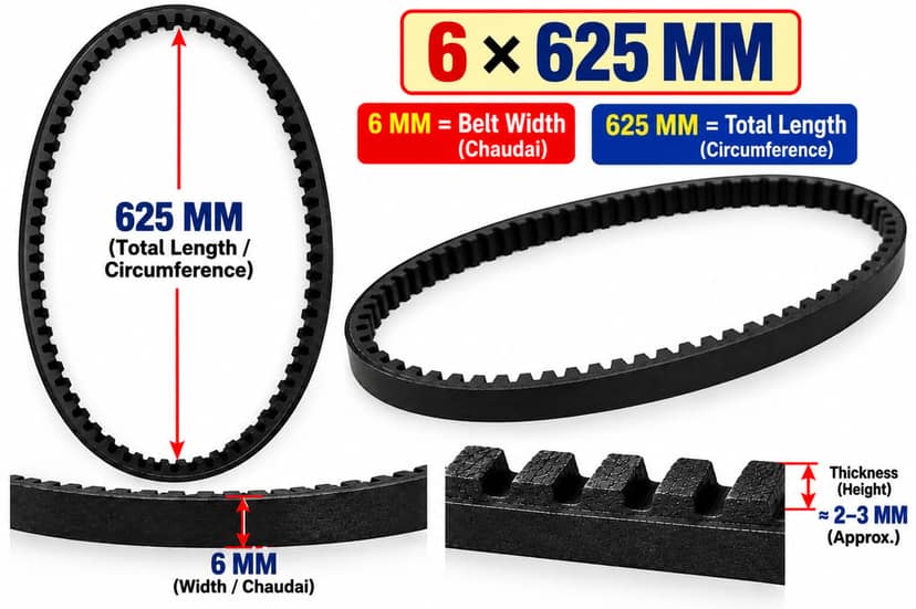 Sewing Machine Motor Rubber Toothed Belt | Sewing Machine Rubber Belt | Tailoring Machine Motor Belt | Rubber Gear Belt view 5