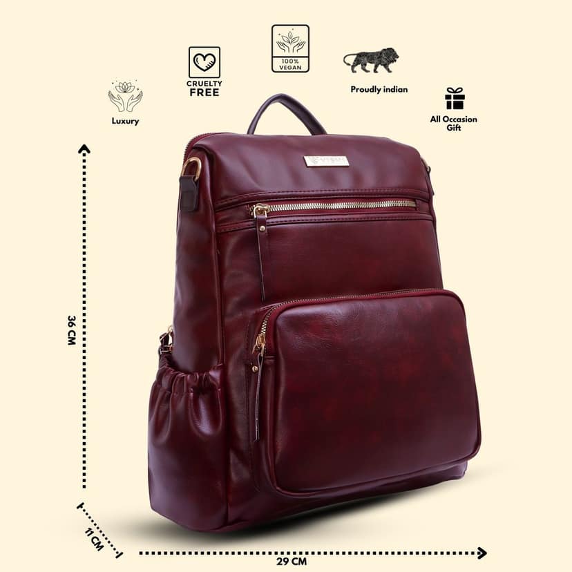 VISMIINTREND Women Bags | Stylish College Backpack | Backpack for Office Use | Travel Backpack | Vegan Leather | Waterproof | Laptop Backpack view 4