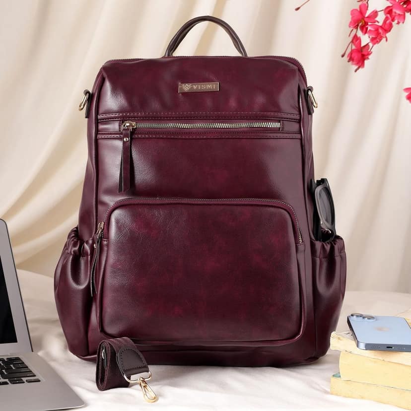 VISMIINTREND Women Bags | Stylish College Backpack | Backpack for Office Use | Travel Backpack | Vegan Leather | Waterproof | Laptop Backpack view 5