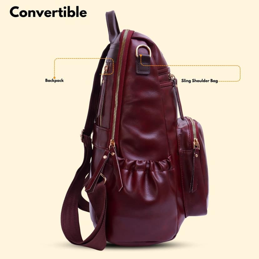 VISMIINTREND Women Bags | Stylish College Backpack | Backpack for Office Use | Travel Backpack | Vegan Leather | Waterproof | Laptop Backpack view 9