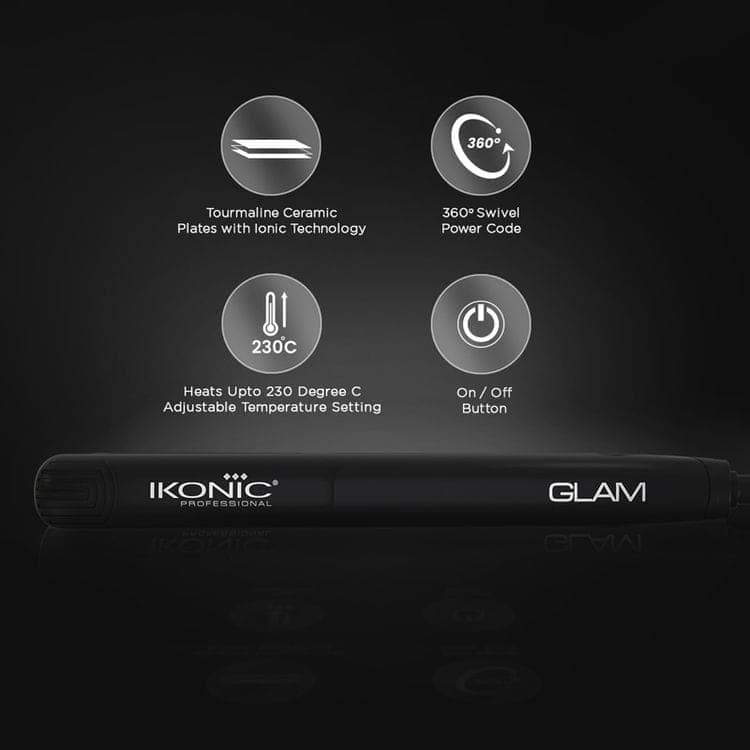 Ikonic Professional Glam Straightner (Black) view 4